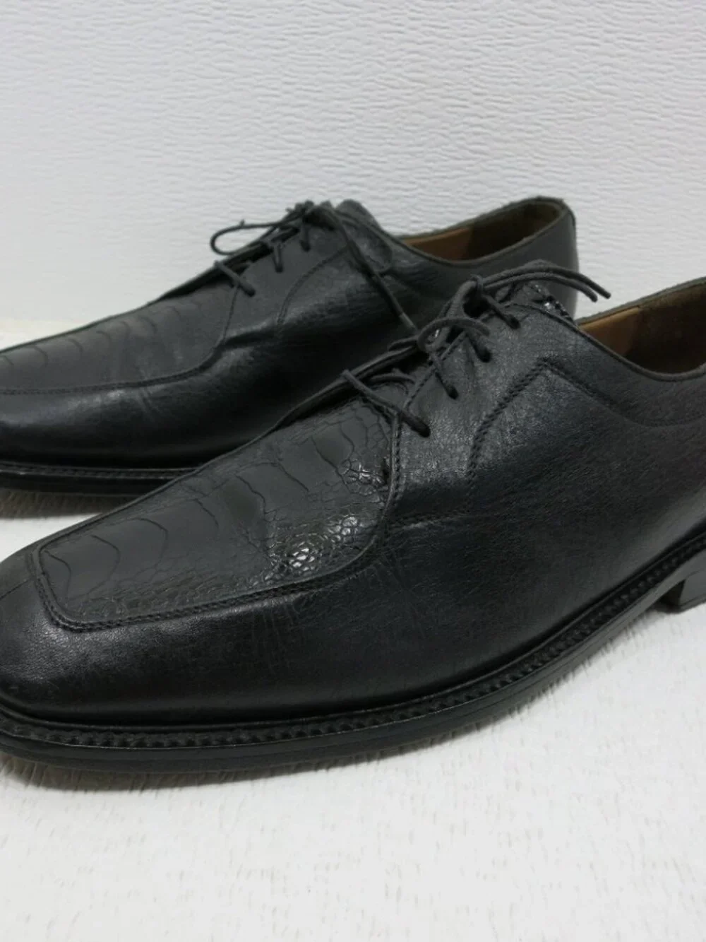 Belvedere Florence Ostrich Leg Leather Men's Oxford Elegant Dress Shoes Size 8.5